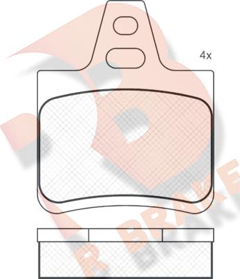 R Brake RB0812 - Kit de plaquettes de frein, frein à disque cwaw.fr