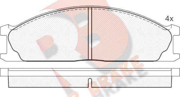 R Brake RB0884 - Kit de plaquettes de frein, frein à disque cwaw.fr