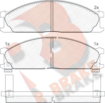 R Brake RB0885 - Kit de plaquettes de frein, frein à disque cwaw.fr