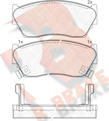 R Brake RB0882 - Kit de plaquettes de frein, frein à disque cwaw.fr