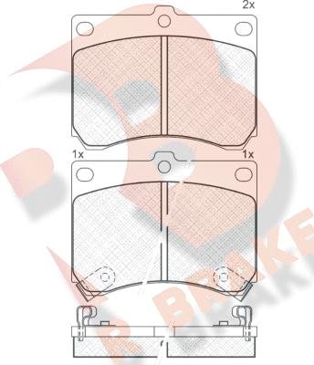 R Brake RB0879 - Kit de plaquettes de frein, frein à disque cwaw.fr