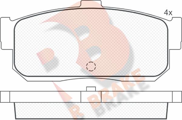 R Brake RB0876 - Kit de plaquettes de frein, frein à disque cwaw.fr