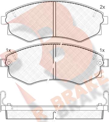 R Brake RB0877 - Kit de plaquettes de frein, frein à disque cwaw.fr