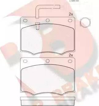 R Brake RB0395 - Kit de plaquettes de frein, frein à disque cwaw.fr