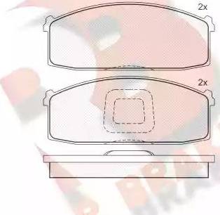 R Brake RB0396 - Kit de plaquettes de frein, frein à disque cwaw.fr