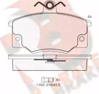 R Brake RB0397 - Kit de plaquettes de frein, frein à disque cwaw.fr