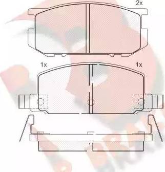 R Brake RB0348 - Kit de plaquettes de frein, frein à disque cwaw.fr