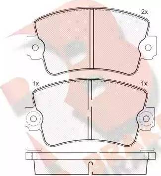 R Brake RB0365 - Kit de plaquettes de frein, frein à disque cwaw.fr