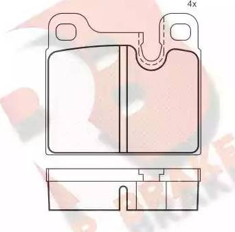 R Brake RB0303 - Kit de plaquettes de frein, frein à disque cwaw.fr