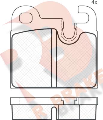 R Brake RB0302 - Kit de plaquettes de frein, frein à disque cwaw.fr