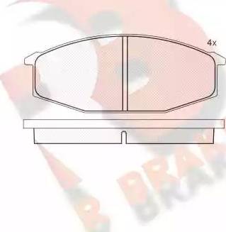 R Brake RB0315 - Kit de plaquettes de frein, frein à disque cwaw.fr