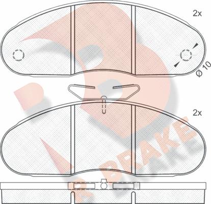 R Brake RB0316 - Kit de plaquettes de frein, frein à disque cwaw.fr