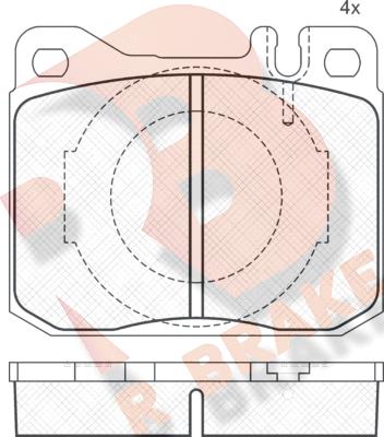 R Brake RB0324 - Kit de plaquettes de frein, frein à disque cwaw.fr