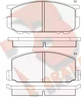 R Brake RB0295 - Kit de plaquettes de frein, frein à disque cwaw.fr