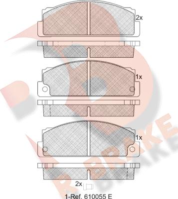 R Brake RB0240 - Kit de plaquettes de frein, frein à disque cwaw.fr