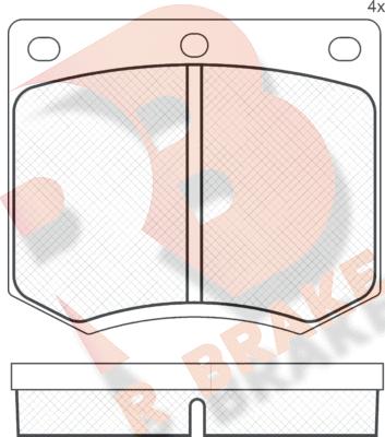 R Brake RB0255 - Kit de plaquettes de frein, frein à disque cwaw.fr