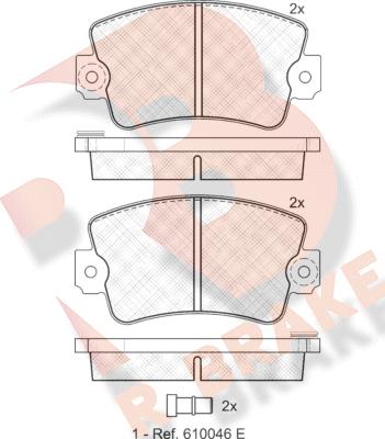 R Brake RB0257 - Kit de plaquettes de frein, frein à disque cwaw.fr