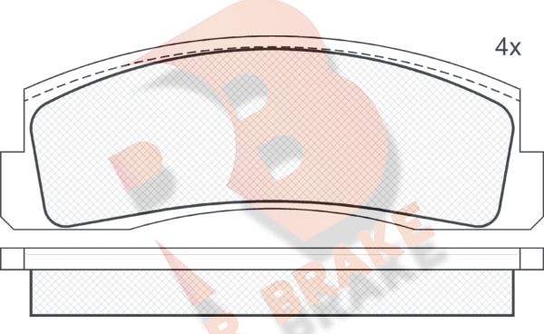 R Brake RB0269 - Kit de plaquettes de frein, frein à disque cwaw.fr