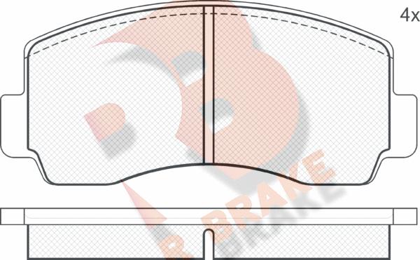 R Brake RB0207 - Kit de plaquettes de frein, frein à disque cwaw.fr