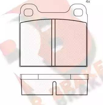 R Brake RB0219 - Kit de plaquettes de frein, frein à disque cwaw.fr