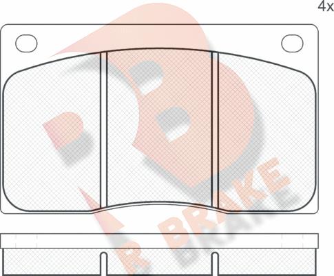 R Brake RB0234 - Kit de plaquettes de frein, frein à disque cwaw.fr