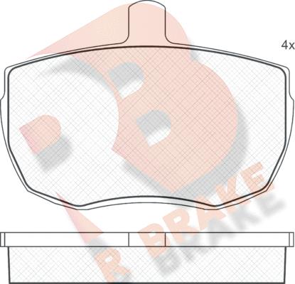 R Brake RB0230 - Kit de plaquettes de frein, frein à disque cwaw.fr