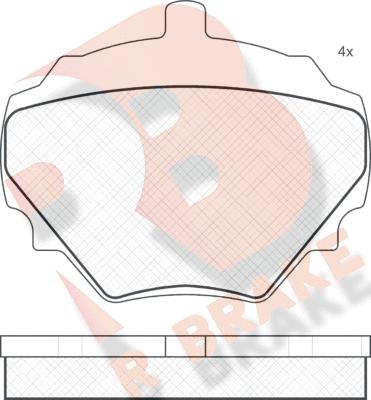 R Brake RB0231 - Kit de plaquettes de frein, frein à disque cwaw.fr