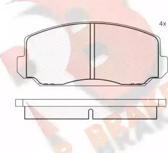 R Brake RB0229 - Kit de plaquettes de frein, frein à disque cwaw.fr