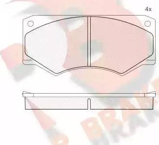 R Brake RB0279 - Kit de plaquettes de frein, frein à disque cwaw.fr