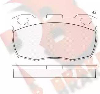 R Brake RB0799 - Kit de plaquettes de frein, frein à disque cwaw.fr