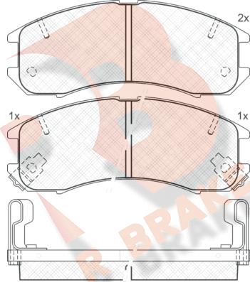 R Brake RB0795 - Kit de plaquettes de frein, frein à disque cwaw.fr