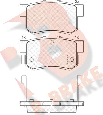 R Brake RB0798 - Kit de plaquettes de frein, frein à disque cwaw.fr