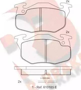 R Brake RB0746 - Kit de plaquettes de frein, frein à disque cwaw.fr