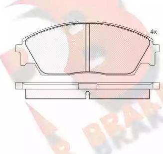 R Brake RB0754 - Kit de plaquettes de frein, frein à disque cwaw.fr