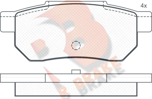 R Brake RB0751 - Kit de plaquettes de frein, frein à disque cwaw.fr