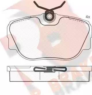 R Brake RB0766 - Kit de plaquettes de frein, frein à disque cwaw.fr