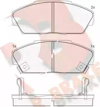 R Brake RB0704 - Kit de plaquettes de frein, frein à disque cwaw.fr