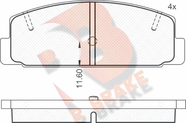 R Brake RB0785 - Kit de plaquettes de frein, frein à disque cwaw.fr