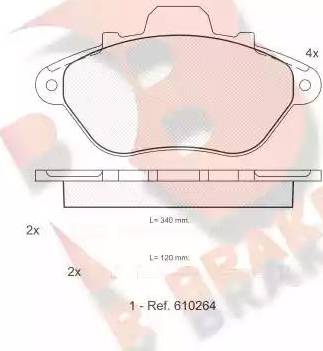 R Brake RB0786 - Kit de plaquettes de frein, frein à disque cwaw.fr