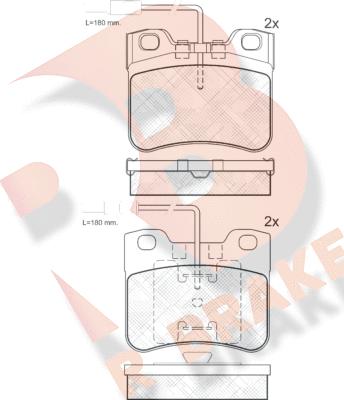 R Brake RB0788-203 - Kit de plaquettes de frein, frein à disque cwaw.fr