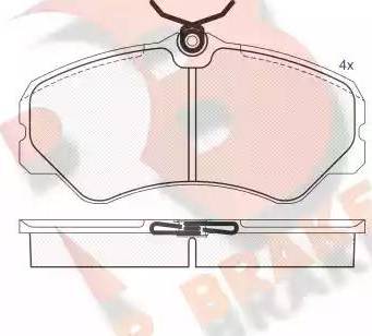 R Brake RB0783 - Kit de plaquettes de frein, frein à disque cwaw.fr