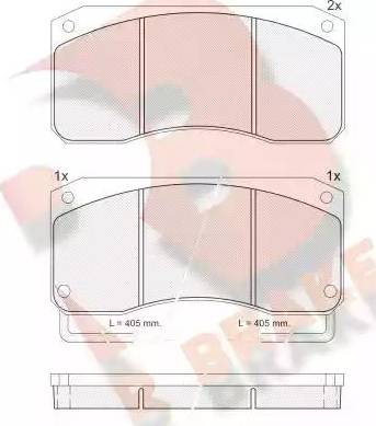 R Brake RB0782 - Kit de plaquettes de frein, frein à disque cwaw.fr