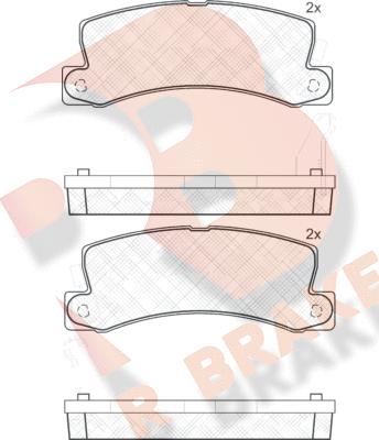 R Brake RB0734 - Kit de plaquettes de frein, frein à disque cwaw.fr