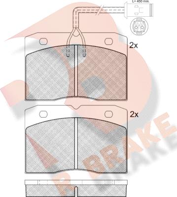 R Brake RB0730 - Kit de plaquettes de frein, frein à disque cwaw.fr