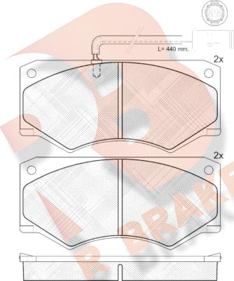 R Brake RB0731 - Kit de plaquettes de frein, frein à disque cwaw.fr