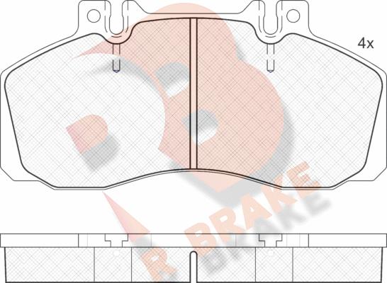 R Brake RB0722-204 - Kit de plaquettes de frein, frein à disque cwaw.fr