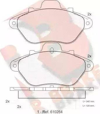 R Brake RB0779 - Kit de plaquettes de frein, frein à disque cwaw.fr