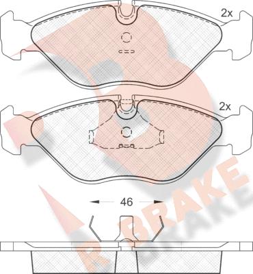 R Brake RB0774 - Kit de plaquettes de frein, frein à disque cwaw.fr