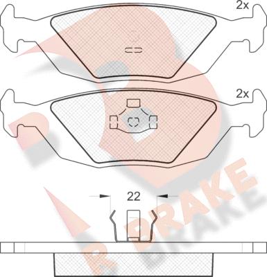 R Brake RB0775 - Kit de plaquettes de frein, frein à disque cwaw.fr