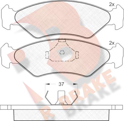 R Brake RB0776 - Kit de plaquettes de frein, frein à disque cwaw.fr